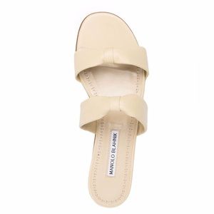 Manolo Blahnik Pallera Knotted Slide Sandals